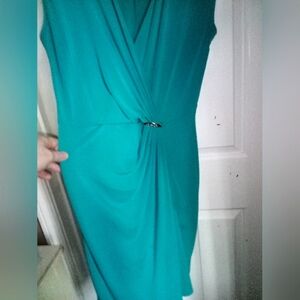 MICHAEL Michael Kors Blue Ruched Wrap Midi Dress